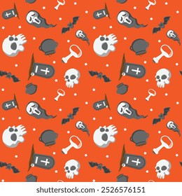 Abstract halloween pattern design background. Vector illustration.