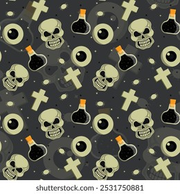 Abstract halloween pattern design background. Vector illustration.