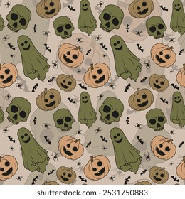 Abstract halloween pattern design background. Vector illustration.
