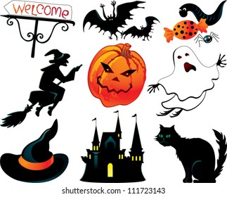 Abstract Halloween symbols