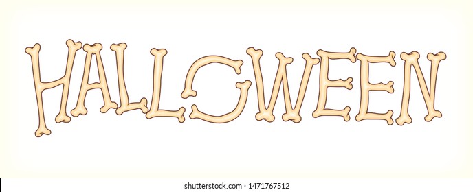 Abstract of Halloween Text design.Vector illustration