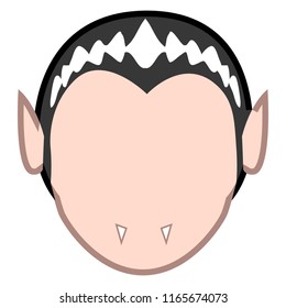 Abstract halloween vampire mask. Vector illustration design