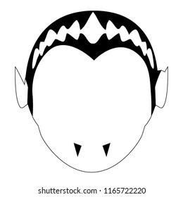Abstract halloween vampire mask. Vector illustration design