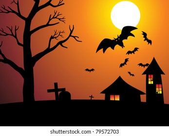 abstract Halloween wallpaper vector illustration