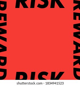 An abstract halved Risk Management text against a red background.