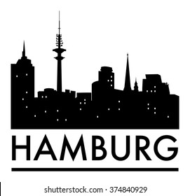 Abstract Hamburg Skyline Various Landmarks Vector Stock Vector (Royalty ...