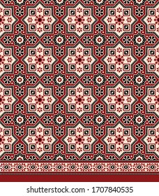 abstract Hand Block Ajrakh Print background pattern