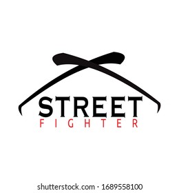 Abstract hand boxing for logo design