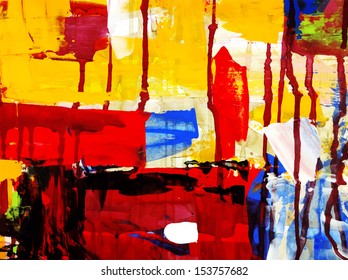 abstract hand draw acrylic painting composition