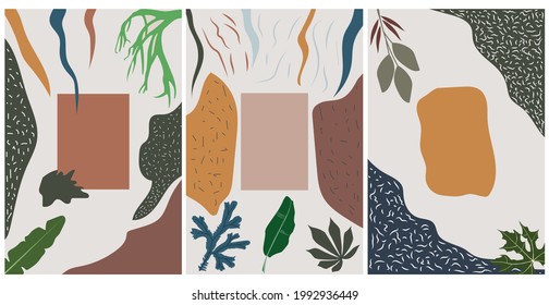 abstract hand draw and artistic and modern background template vector 