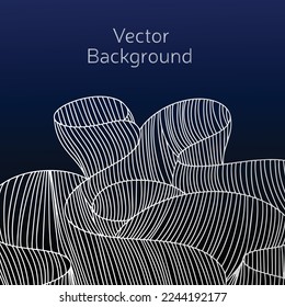 Abstract hand draw background. Square dark background with hand draw elements.