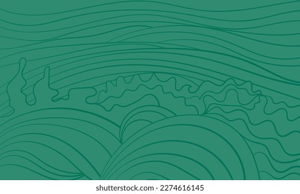 abstract hand draw botanical vector background