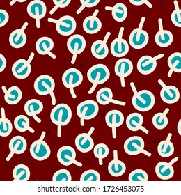 Abstract hand draw chaotic circular pattern.