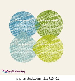 Abstract hand draw colorful  background with text space. Vector illustration
