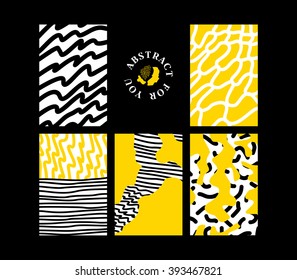Abstract hand draw illustrations. Vectro set. 