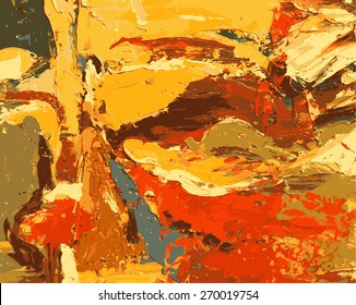 abstract hand draw oil painting composition, vector background