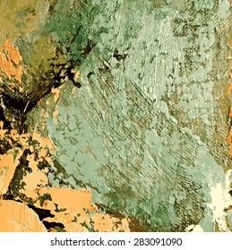 abstract hand draw oil painting composition, vector background