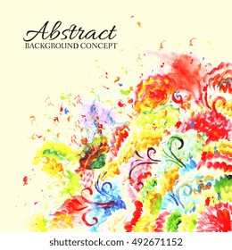 Abstract hand draw ornament background concept. Vector illustration design