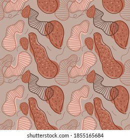 abstract hand draw pattern bohemian seamless pattern,paint background pastel with color face
