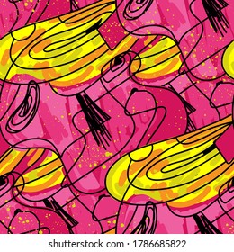 Abstract hand draw pattern on seamless backdrop.