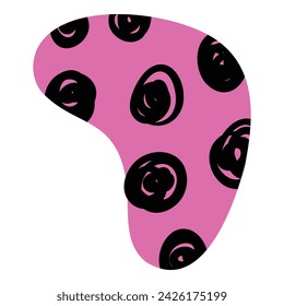 Forma abstracta del dibujo de la mano. Elemento de arte de garabato infantil Doodle, forma geométrica garabato simple para niños decoración minimalista. Ilustración aislada del boceto de la forma aislada del vector.