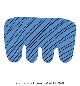 Forma abstracta del dibujo de la mano. Elemento de arte de garabato infantil Doodle, forma geométrica garabato simple para niños decoración minimalista. Ilustración aislada del boceto de la forma aislada del vector.