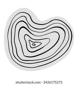 Abstract hand draw shape. Doodle childish doodle art element, simple scribble geometric shape for kids minimalistic decoration. Vector isolated shape sketch isolated illustration.