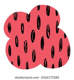 Abstract hand draw shape. Doodle childish doodle art element, simple scribble geometric shape for kids minimalistic decoration. Vector isolated shape sketch isolated illustration.