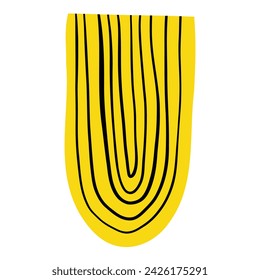 Abstract hand draw shape. Doodle childish doodle art element, simple scribble geometric shape for kids minimalistic decoration. Vector isolated shape sketch isolated illustration.