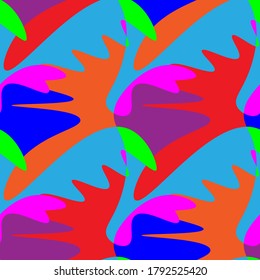 Abstract hand draw shapes patterns. Seamless backdrop