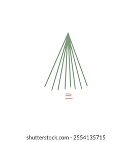 Abstract hand draw tree islolated on white background