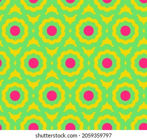 Abstrakte Handzeichnung Art Deco florale geometrische Formen Nahtlose Vektormuster einzeln auf Hintergrund