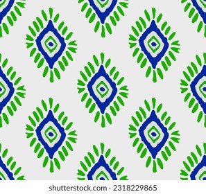 Abstract Hand Drawing Aztec Bohemian Ethnic Geometric Shapes Seamless Vector Pattern Isolated Background