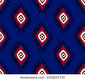 Abstract Hand Drawing Aztec Bohemian Ethnic Geometric Shapes Seamless Vector Pattern Isolated Background