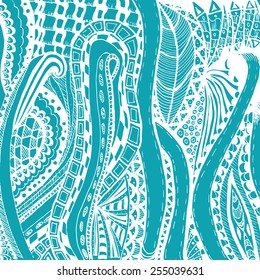 Abstract hand drawing background. Doodles. Space for text.