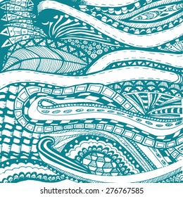 Abstract hand drawing background. Doodles. Space for text.
