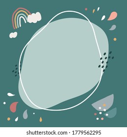 fondo abstracto de dibujo a mano para diseño de medios sociales
