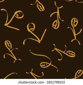 Fondo aislado del patrón vectorial de repetición de dibujos del hombre de la marca de dibujo