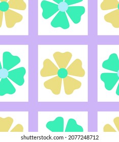 Abstracto Flores De Tejido De Plano A Mano Pintado Tartán Patrón Vector De Marea Sin Marea Aislado Fondo