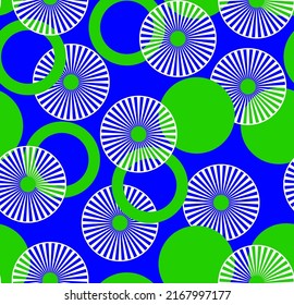 Abstrakte handgezeichnete Kreise Punkte Geometrisches Art-Deco-Formen Nahtlose Vektormuster einzeln auf Hintergrund