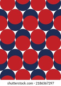 Abstract Hand Drawing Circles Dots Geometric Art Deco Seamless Vector Pattern Isolated Background
