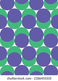 Abstract Hand Drawing Circles Dots Geometric Art Deco Seamless Vector Pattern Isolated Background