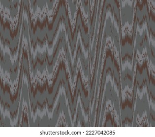 Abstract Hand Drawing Colorful Psychedelic Geometric Wavy  Stripes Wood Brush Strokes Seamless Pattern with Marbling Batik Texture Background