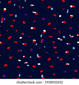 Abstract Hand Drawing Confetti Dots Repeating Vector Pattern Isolated Background