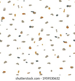 Abstract Hand Drawing Confetti Dots Repeating Vector Pattern Isolated Background