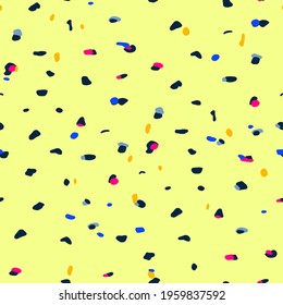 Abstract Hand Drawing Confetti Dots Repeating Vector Pattern Isolated Background