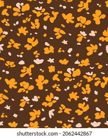 Fondo aislado de las flores de martilleo y puntos geométricos sin soldadura del patrón vectorial aislado 