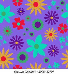 Fondo aislado de la mezcla de las flores retro de dibujo a mano con dibujo suave