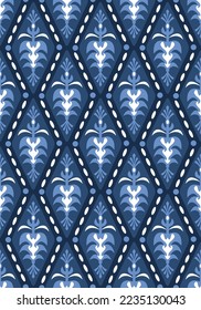 Abstract Hand Drawing Decorative Geometric Ethnic Floral Argyle Seamless Vector Pattern Isolated Background