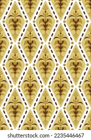 Resumen Plano Decorativo Geométrico Étnico Floral Argyle De Seamless Vector Patrón Aislado Fondo